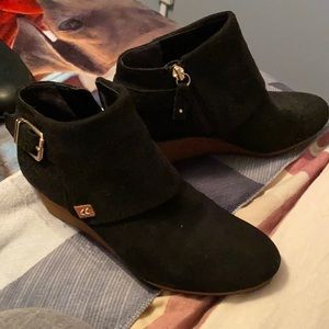Black Wedge Booties Dr Scholls